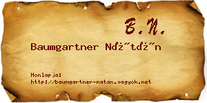 Baumgartner Nátán névjegykártya